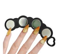 Gel Art Magnet Kit, Compact Nail Styling Tool, 4.7x0.78 Inches Strong Pull with Pattern Shaping Feature, Lightweight Metal Craft Device, Modern Beauty Design Style for Studio Travel Use