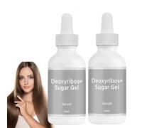 Gel au sucre désoxyribose pour cheveux, gel capillaire désoxyribose, sérum capillaire désoxyribose, huile capillaire pour cuir chevelu, gel épaississant pour cheveux pour hommes et femmes (2 pièce)