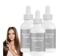 Gel au sucre désoxyribose pour cheveux, gel capillaire désoxyribose, sérum capillaire désoxyribose, huile capillaire pour cuir chevelu, gel épaississant pour cheveux pour hommes et femmes (3 pièce)