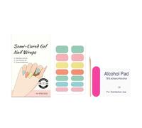 Gel Autocollants Ongles | Autocollants Gel pour Ongles | Fournitures Beauté pour Mariage Spa Quotidien Salon Manucure Été Soins à Domicile Vacances