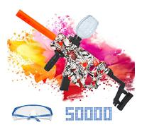 Gel Blaster - Jouet électrique avec 5000 Boules en résine et Lunettes de Protection - pour Anniversaires, fêtes, Pâques, Tournage en Plein air, Jeux d'équipe et Adultes, découvrez la Tension (Rouge)