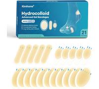 Gel Blister Dressing-21 X Hydrocolloid Bandages For Feet,Blister Cushions Pads,Water Resistant Adhesive Bandages For Heel,Toes & Foot,Blister Bandages For Prevention & Recovery (Variety Pack)