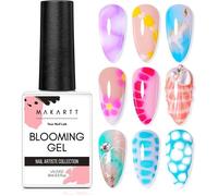 Gel Blooming Transparent 15 ml - Vernis UV LED Soak Off pour effet étalement - Manucure DIY marbre aquarelle motifs fleurs animaux