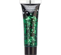 Gel Brillant Épais Classique Par-12ml-Vert-Pailleté Pour Visage.