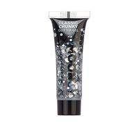 Gel brillant épais classique par Moon Glitter - 12ml - Argent - Pailleté pour visage.