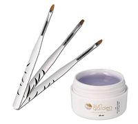 Gel Classique Finition UV Transparente 30 ml - y Compris 3 Brosses à Ongles
