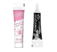 Gel colorant alimentaire rose 20 g + Stylo glaçage noir