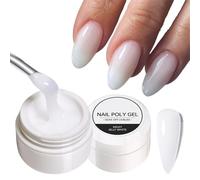 Gel Construction Ongle UV Gel Ongle - Gel De Construction Ongle Pink White Beige pour Ongle Gel Construction, Allonger Les Ongles Doucement, Sans Douleur Et Rapidement 8 ml (Beige)