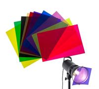 Gel correcteur filtre de lumière - PVC A4 - Feuilles de cellophane colorées avec 10 feuilles transparentes multicolores - Papier translucide créatif fait à la main - Transparence colorée - Jardin