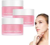 Gel Crème Pour Les Pores Lisse, Gel Crème Pores Le Rétrécissement, Pore Primer Gel Crème, Invisible Pore Face Primer Gel Crème, Maquillage Longue Durée Avec Effets Hydratants Et éclaircissants (3PC)