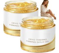 Gel Cryo Thermo Raffermissant Or, Cryo Raffermissant Peau & Remodelage Corporel, Crème Raffermissante Anti-Cellulite, Crème de Massage Hydratante pour le Ventre, les Fesses et les Bras (2pcs)
