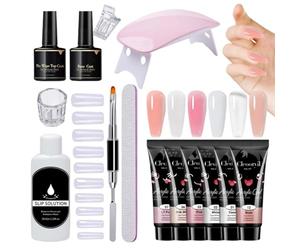 Gel d'allongement des ongles - Outils de conception de manucure extra puissants 6 couleurs - Base et gel d'extension | pour adultes, spécialistes, passionnés, femmes,