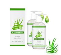 Gel d'aloe vera 100 % pur - 100 ml - Gel d'aloe vera bio pour le visage, crème hydratante naturelle, apaisante et nourrissante - Après-soleil - Rafraîchit, apaise et régénère les peaux exposées au