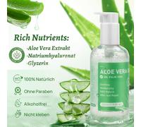 Gel D'aloe Vera 100% Pur ¿ 280 Ml De Gel D'aloe Vera Pour Le Vi Et Le Corps, Crème Hy Atante Apaisante Naturelle Pour Peaux Sèches Et Abîmées, Coups De Soleil, Lotion Après-Soleil