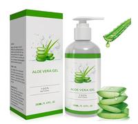 Gel d'aloe vera 100 % pur - 280 ml - Gel d'aloe vera bio pour le visage, apaisant et nourrissant - Crème hydratante naturelle après soleil - Pour le visage, les cheveux et le corps