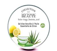 Gel d'Aloe Vera Bio au Citron - Hydratation et Vitalité - Aloe Vera Anti-Acné, bouton, éclaircissant, purifiant, antibactérien - 100% naturel - MYTONIC BEAUTE
