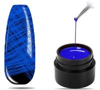 Gel D'araignée Disco De Couleur Unie/Lumineuse/Brillante, 21 Couleurs De Tréfilage Pour Nail Art Pour Tirer La Ligne, Nouveau Gel Matriciel Amélioré (Gel D'araignée De Lumineux, 14#Bleu)