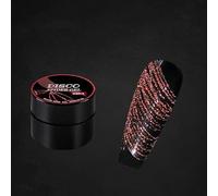 Gel d'araignée Disco de couleur unie/lumineuse/brillante, 21 couleurs de tréfilage pour nail art pour tirer la ligne, nouveau gel matriciel amélioré (Gel d'araignée de scintillant, DSP01#Rouge)