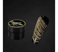 Gel d'araignée Disco de couleur unie/lumineuse/brillante, 21 couleurs de tréfilage pour nail art pour tirer la ligne, nouveau gel matriciel amélioré (Gel d'araignée de scintillant, DSP02#Jaune)