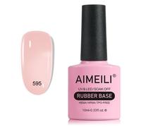 Gel de Base pour Ongles AIMEILI - Vernis à Ongles Gel Couleur Rose - 5 en 1 - Brillant et Durable