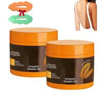 Gel De Bronzage Intensif De Luxe,Gel CrèMe AccéLéRateur De Bronzage Naturel,Gel De Bronzage Brun, Maintenir Un Teint Bronzé En Bonne Santé,Pour Lits De Bronzage Et Soleil ExtéRieur (2pcs)