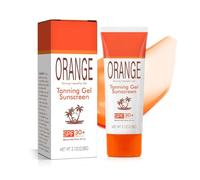 Gel de bronzage orange sol, gel orange gel solaire SPF 30, accélérateur de bronzage sans huile minéral sans huile pour une protection solaire plus foncée, absorbant rapidement, imperméable (1pcs)