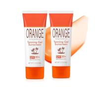 Gel de bronzage orange sol, gel orange gel solaire SPF 30, accélérateur de bronzage sans huile minéral sans huile pour une protection solaire plus foncée, absorbant rapidement, imperméable (2pcs)