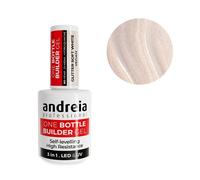 Andreia Gel de construction professionnel triphasique 3 en 1 LED et UV (paillettes blanches douces)