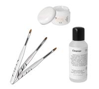 Gel de Construction Classic Transparent 5ml Comprenant 3 Brosses à Ongles et Cleaner 100ml