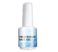 Gel de construction des ongles transparent - 15 ml - Gel de base transparent avec formule en fibre de verre - Boost de durabilité - Vernis à ongles professionnel pour manucure, maison, salon, voyage