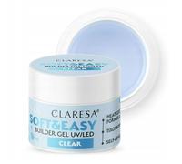 Gel de construction d'ongles CLARESA Soft&Easy CLEAR - 45 g - MOYEN