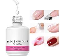 Gel De Construction Pour Les Ongles | Colle pour Manucure,6 en 1 incluant Gel de Construction, Apprêt, Renforçant, Modelant et Colle Adhésive, pour Salon à Domicile par les Filles et Débutantes en