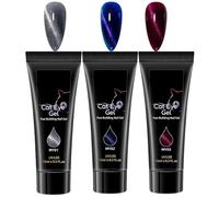 Gel de Construction pour Ongles | 3 Couleurs Pailletées Renforcement et Fortification | Gel de Vernissage Améliorateur - Pour Professionnels Salon Feminin Extensions Art Design Manucure Vernis à Ongle