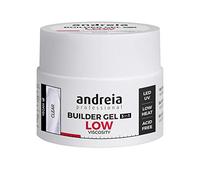 Gel de Construction pour Ongles Andreia Professional - Viscosité Faible, Parfait comme Base et Top Coat, Kit Art d'Ongles LED & UV, Produit Vegan et Neutre en Carbone - Clair 44g