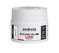 Gel de Construction pour Ongles Andreia Professional - Viscosité Faible, Parfait comme Base et Top Coat, Kit Art d'Ongles LED & UV, Produit Vegan et Neutre en Carbone Blanc Doux, 44g