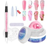 Gel de construction pour ongles - Colle de modelage d'ongles non adhésive | Gel à construire dur pour les ongles à façonner | Exercice manuel à domicile, extension, mise en forme, débutants