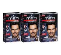 Gel de couleur - Schwarzkopf - Men Perfect - Marron moyen - Noir naturel - Lot de 3