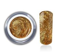 Gel de couleur UV LED - Gel pailleté - Jaune doré - Honey Gold - Design et nail art pour ongles en gel - Qualité studio - 5 ml RM Beautynails