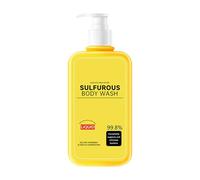 Gel De Douche En Soufre, Savon Liquide De Soufre, Lavage Corporel Anti-Marins, Avec Nettoyant Multi-Action, Apaise Et Rafraîchissant Votre Peau, 300 Ml, Pour Hommes Et Femmes, T-ous Les Types De Peau