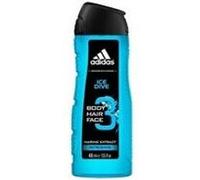 Adidas - Gel Douche Parfumant 3 en 1 pour Homme Ice Dive - Rafraichissant - Shampoing - Multi-bénéfices - XL 400ml