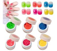 Gel de frappe - 6 couleurs - d'application éponge - Manucure - Produits de beauté pour dessiner des motifs à rayures - Anniversaires - Printemps