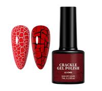 Gel de gel de crépitement - Gel de manucure de conception de fissure riche en pigments, couche de polonais crépitant instantanée | Des filles qui rassemblent des ongles accessoires; Ensemble de traite