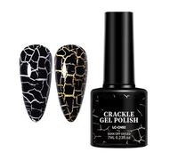 Gel de gel de crépitement - Gel de manucure de conception de fissure riche en pigments, couche de polonais crépitant instantanée | Des filles qui rassemblent des ongles accessoires; Ensemble de traite