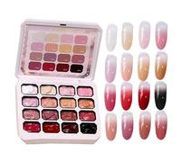 Gel de manucure à effet dégradé - Collection de 16 couleurs pour | Kit de gel pour (décoration d'ongles) pour débutants, professionnels, femmes, filles, mariées et projets créatifs à
