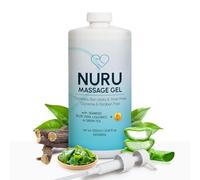 Gel de massage Nuru 1000ml | Formulé avec des algues naturelles, du thé vert, de l'extrait de réglisse, de la vitamine B5 et de l'aloe vera biologique | À base d'eau | Sans parabène ni glycérine
