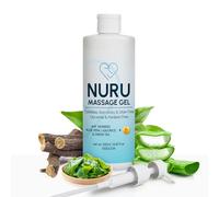 Gel de massage Nuru 250ml | Formulé avec des algues naturelles, du thé vert, de l'extrait de réglisse, de la vitamine B5 et de l'aloe vera biologique | À base d'eau | Sans parabène ni glycérine