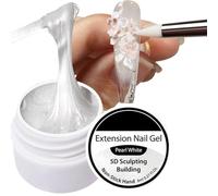 Gel De Modelage 3D Pour Ongles - 8ml Nacré Non Collant | Gel Constructeur 3D Art Floral Pour Ongles - pour Filles Passionnées de Loisirs Créatifs Salon à Domicile Quotidien Mariage Rencontres
