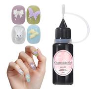 Gel de Modelage pour Ongles 10 ML Transparent, Adhésif de Modelage à | Gel de Construction 3D pour Ongles pour Prothèse Ongulaire, Art du , Vernis, Strass et
