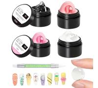 Gel De Modelage Pour Ongles | Gel De Manucure 4 Couleurs | Extention Sans Eau Colle 3D Pour Salon À Domicile Décorations Fantaisie