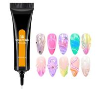 Gel De Modelage Pour Ongles,Outils De Manucure 3D Longue Durée Sans Essuyage | Colle 15ml Super Forte pour Décorations d'Ongles | Pour Salon Maison Fête Vacances Photographies Mariage Voyage Débutants